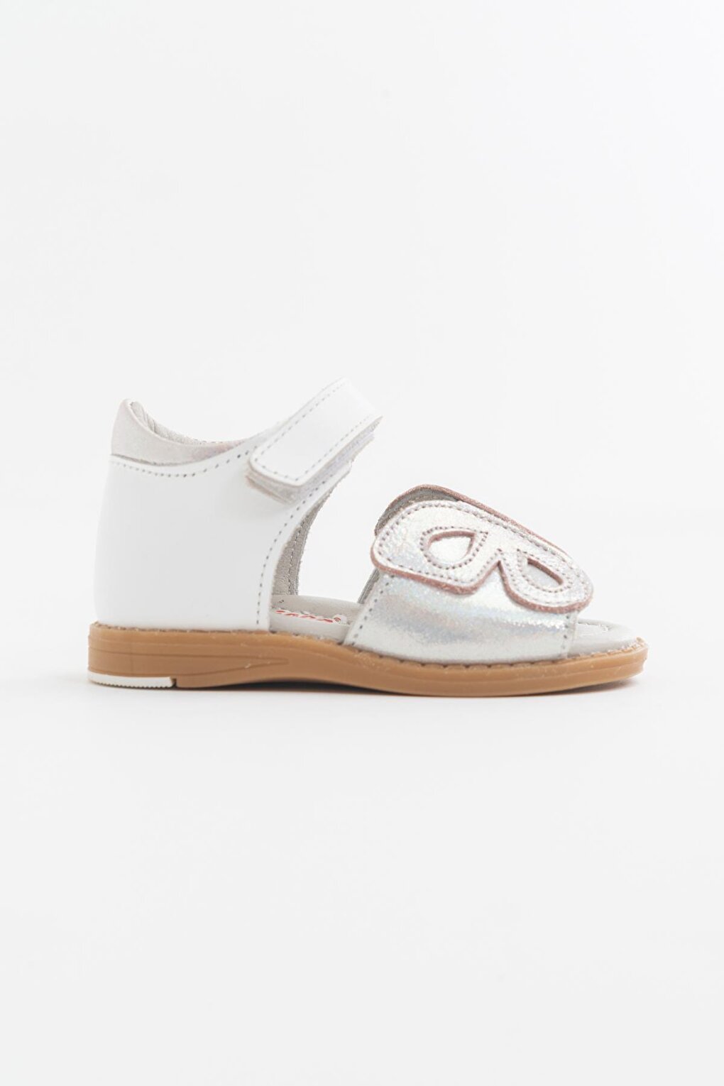 Girl's White Leather healthy Supported Sandals