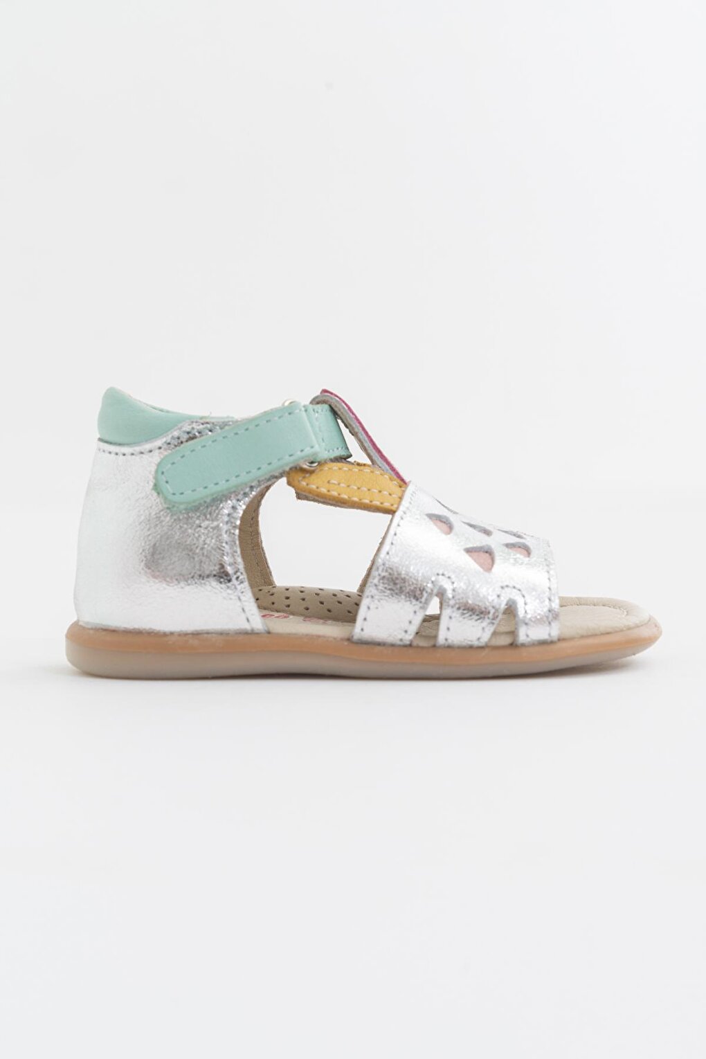 Girl's Silver Leather healthy Supported Sandals