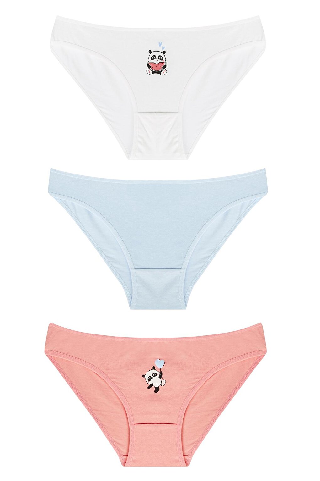 Women's Salmon BALLOON PANDA 3-Piece Panties 214