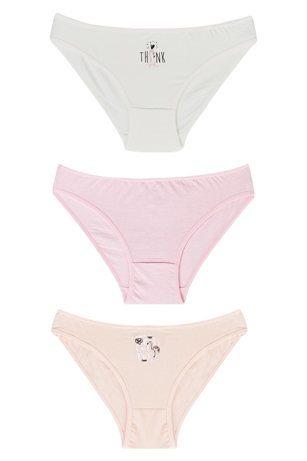 Women's Ecru THINK 3-Piece Panties 220