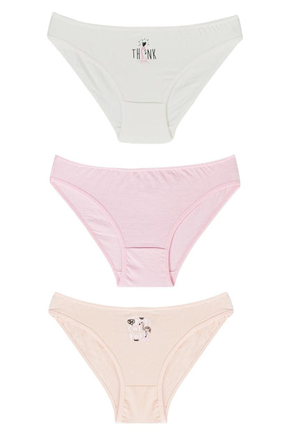 Women's Ecru THINK 3-Piece Panties 220