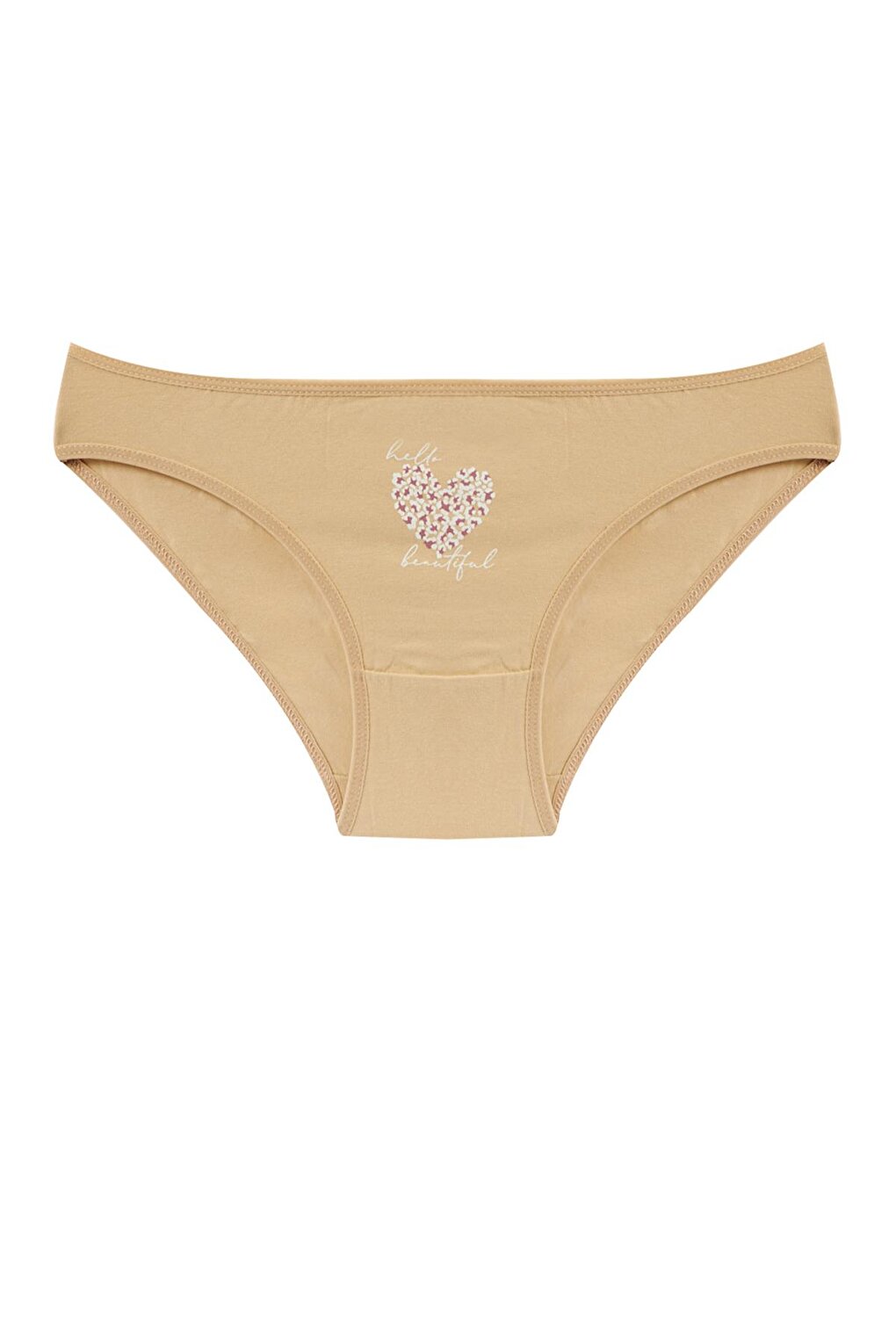 Women's Light Brown HEART 3-Piece Panties 215