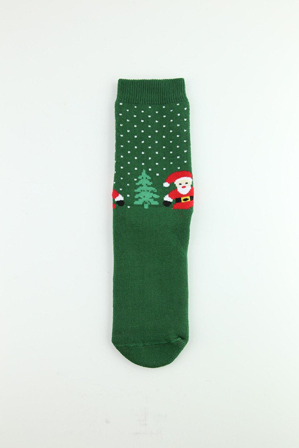 New Year's Patterned Red Towel Children's Socket Socks