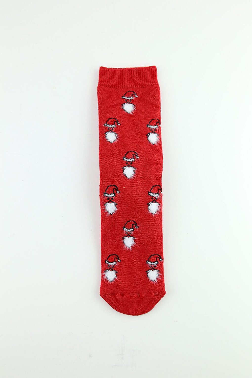 New Year's Patterned Red Towel Children's Socket Socks