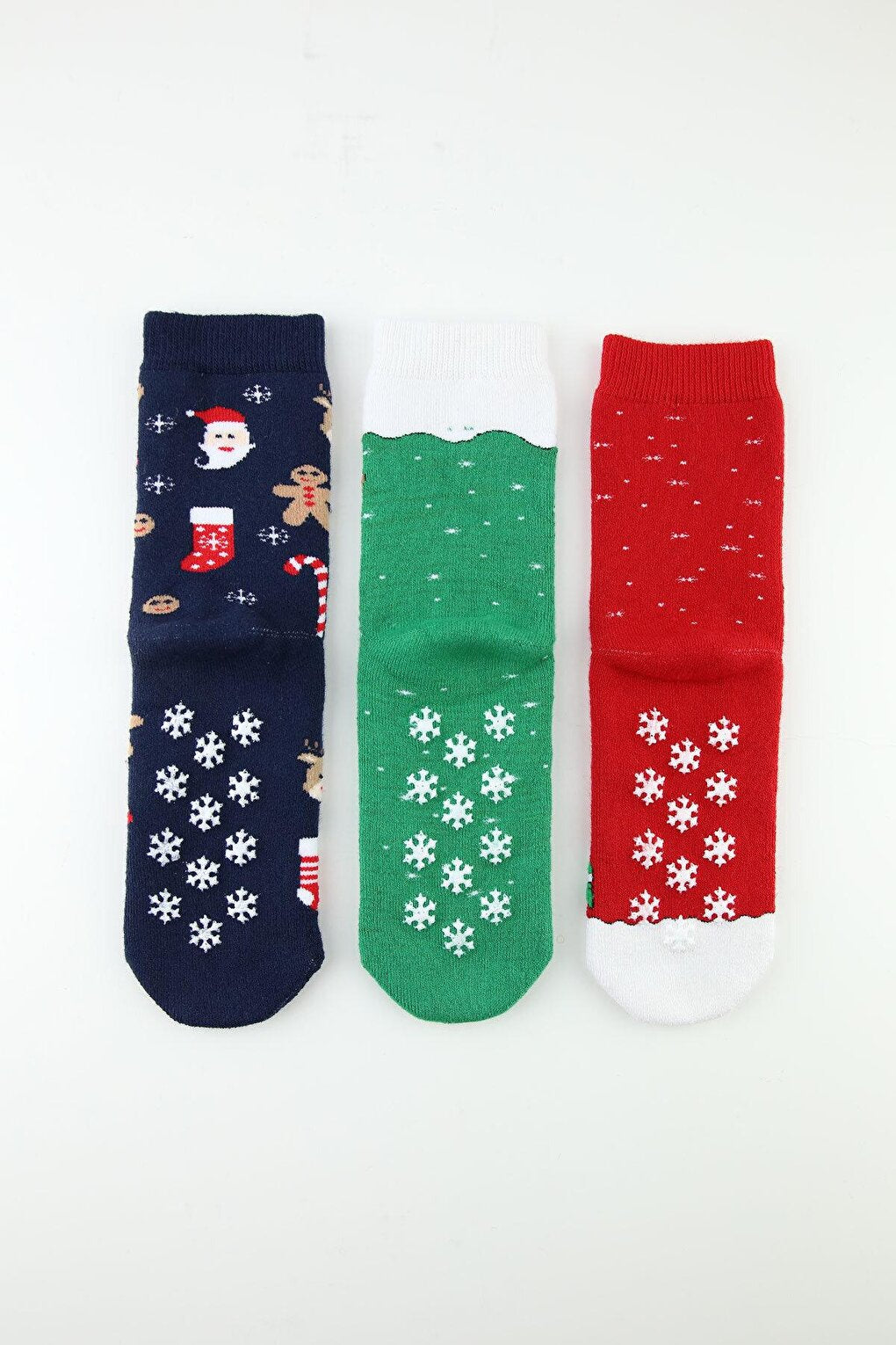 3-Piece Christmas Anti-Slip Towel Children's Socket Socks