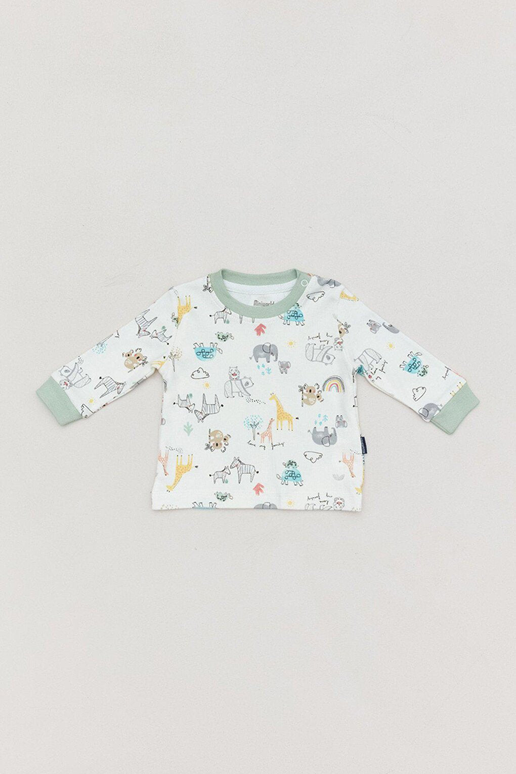 Printed Crew Neck Baby Boy Bodysuit