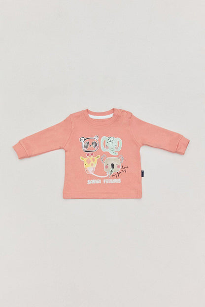 Printed Crew Neck Baby Boy Bodysuit