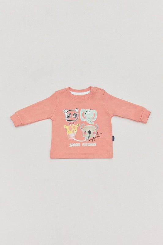 Printed Crew Neck Baby Boy Bodysuit