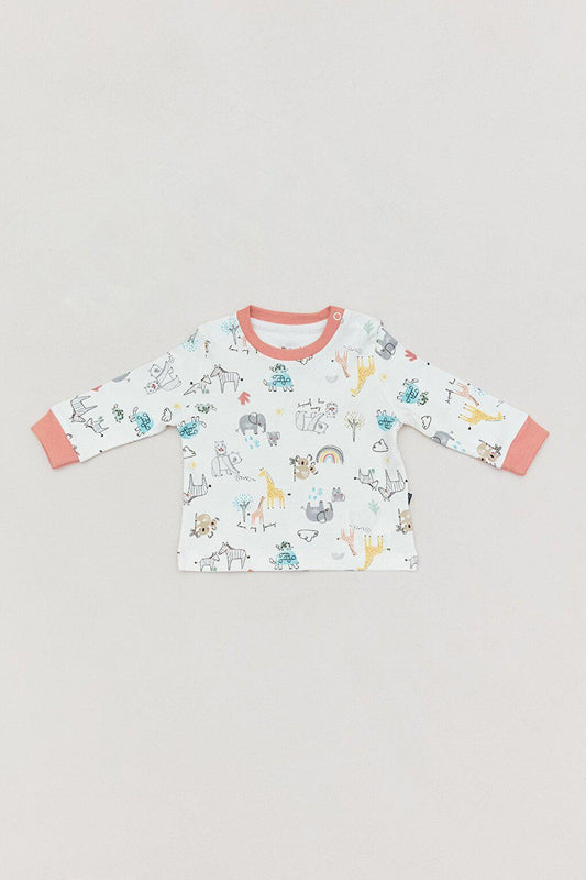 Printed Crew Neck Baby Boy Bodysuit