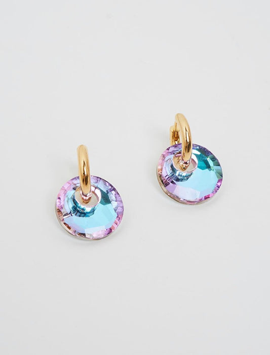 Stylish Earrings with Mixed Color Transitions