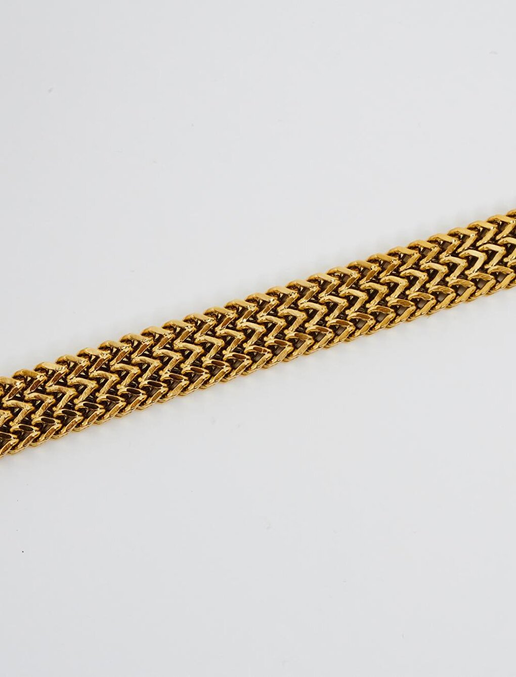 Gold Herringbone Thick Chain Stylish Bracelet