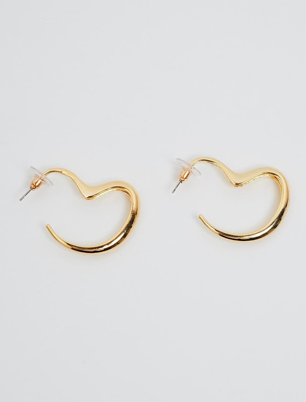 Shiny Stylish Earrings with Gold Figures