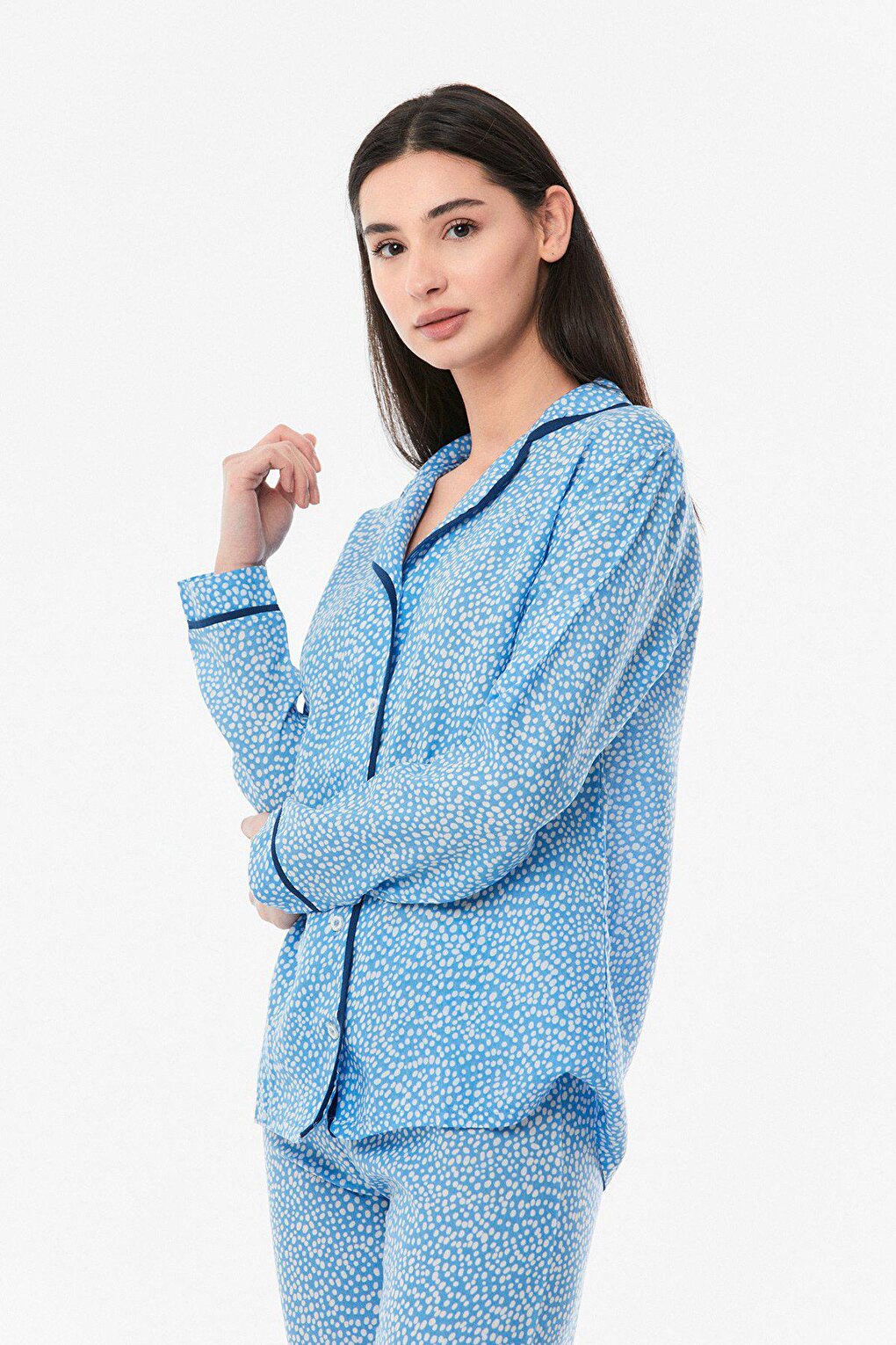 Polka Dot Buttoned Pajama Set