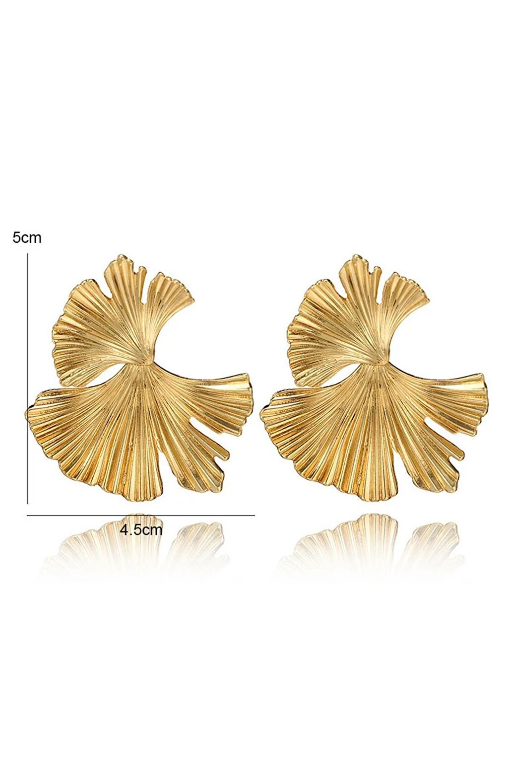 Gold Plated Lotus Flower Earrings