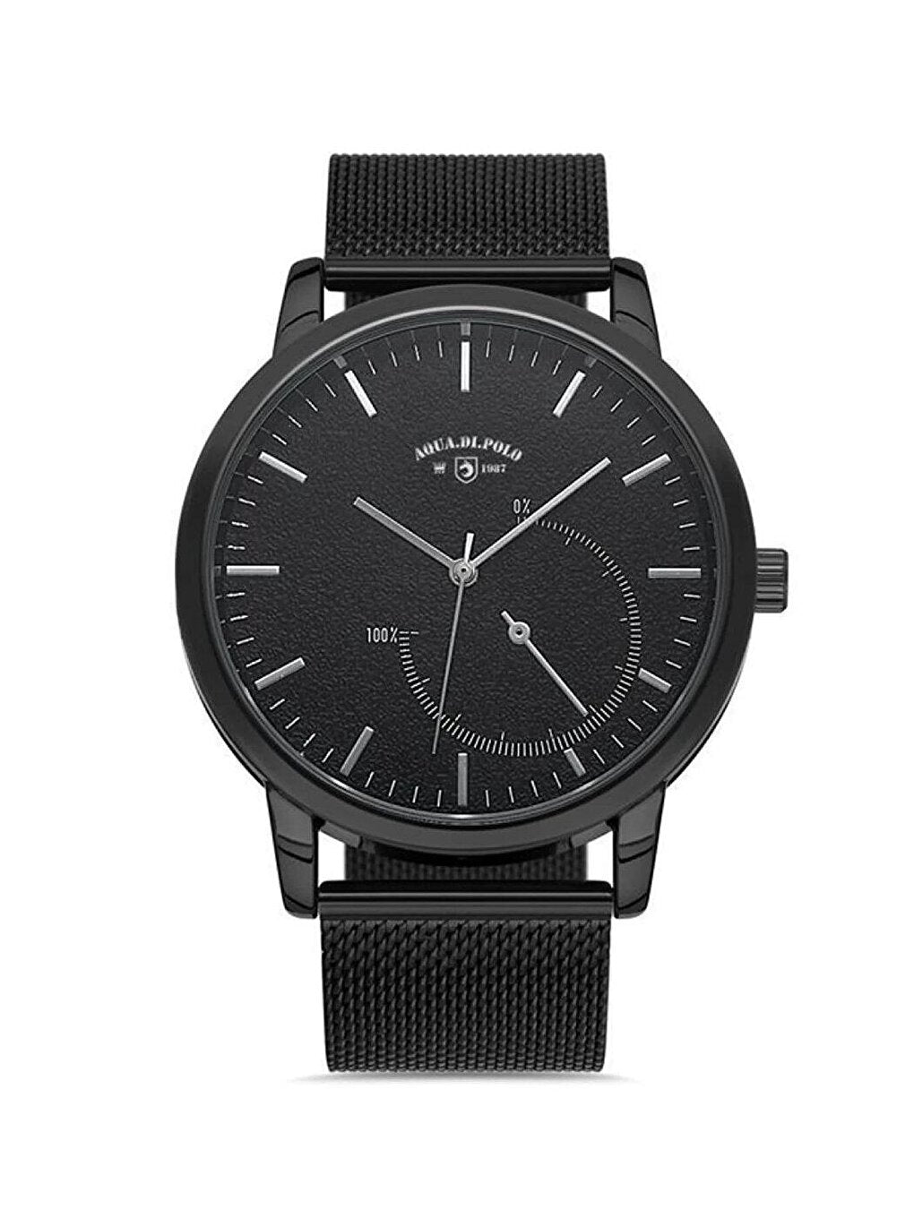 Men's Black Wicker Wristwatch