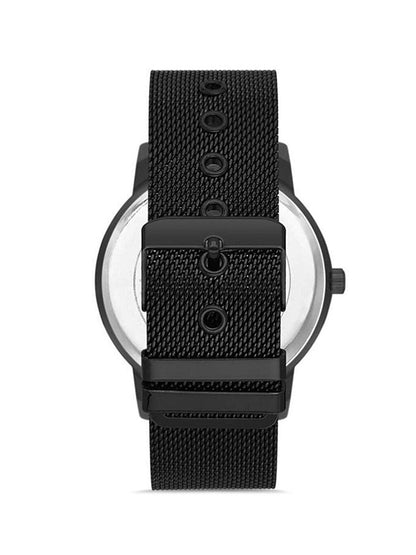 Men's Black Wicker Wristwatch