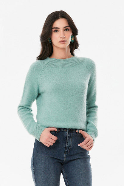 Bearded Stand Collar Sweater