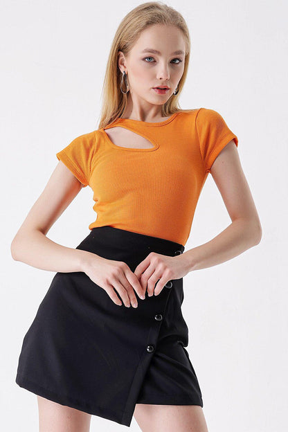 Crew Neck Window Camisole BLOUSE