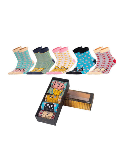 Cats Women's 5-Piece Short Socks Set