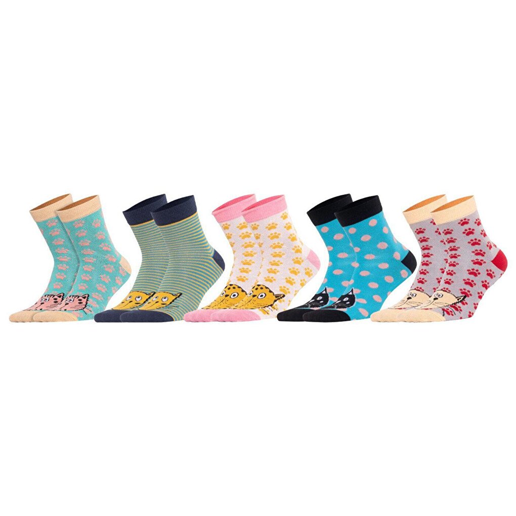 Cats Women's 5-Piece Short Socks Set