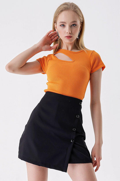 Crew Neck Window Camisole BLOUSE