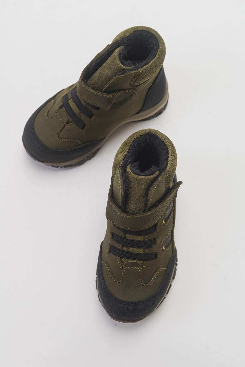 Boy's Khaki Genuine Leather Anatomical Trekking Boots