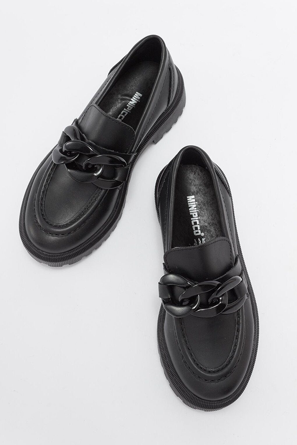 Girl's Black Anatomical Loafer Shoes