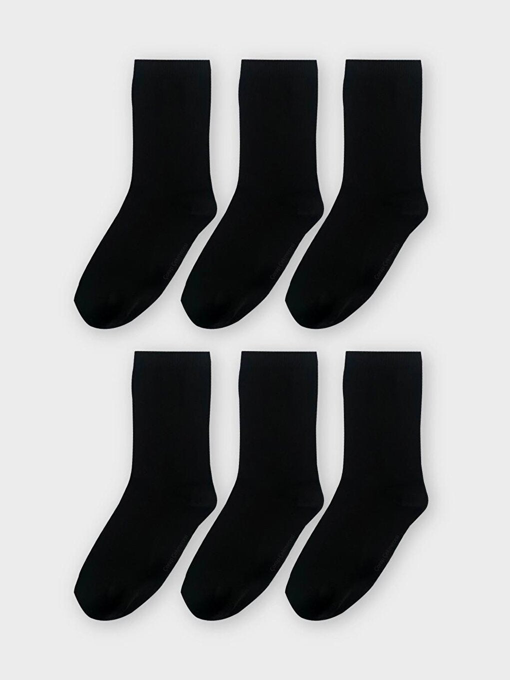 Boy's Flat Socks 6-Piece Black Socks