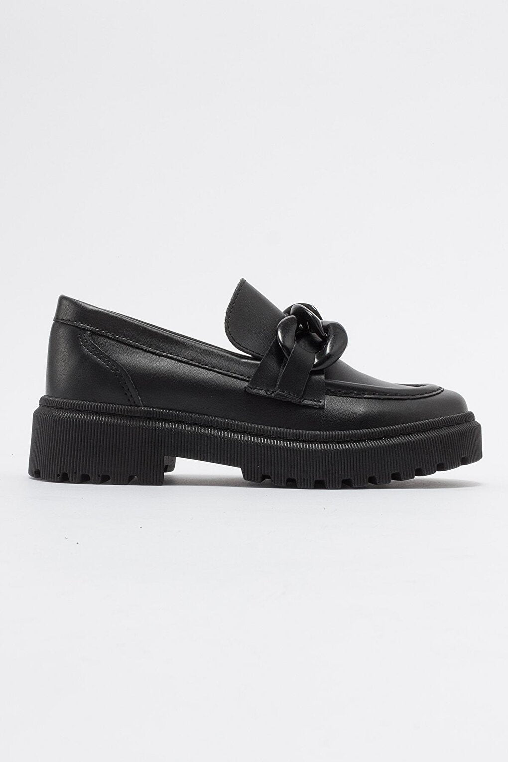 Girl's Black Anatomical Loafer Shoes