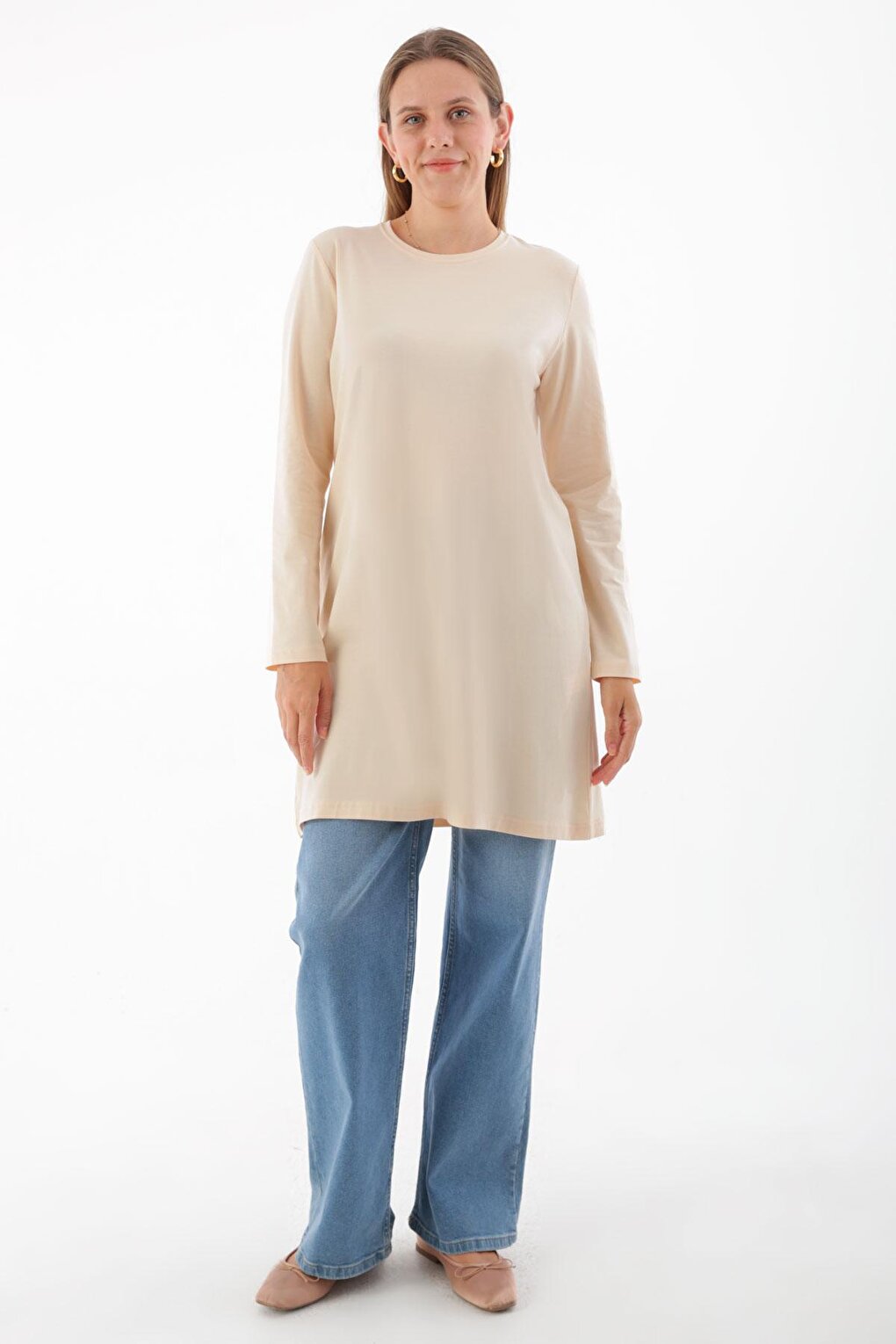 Ten Basic Cotton Single Jersey Sweat Tunic