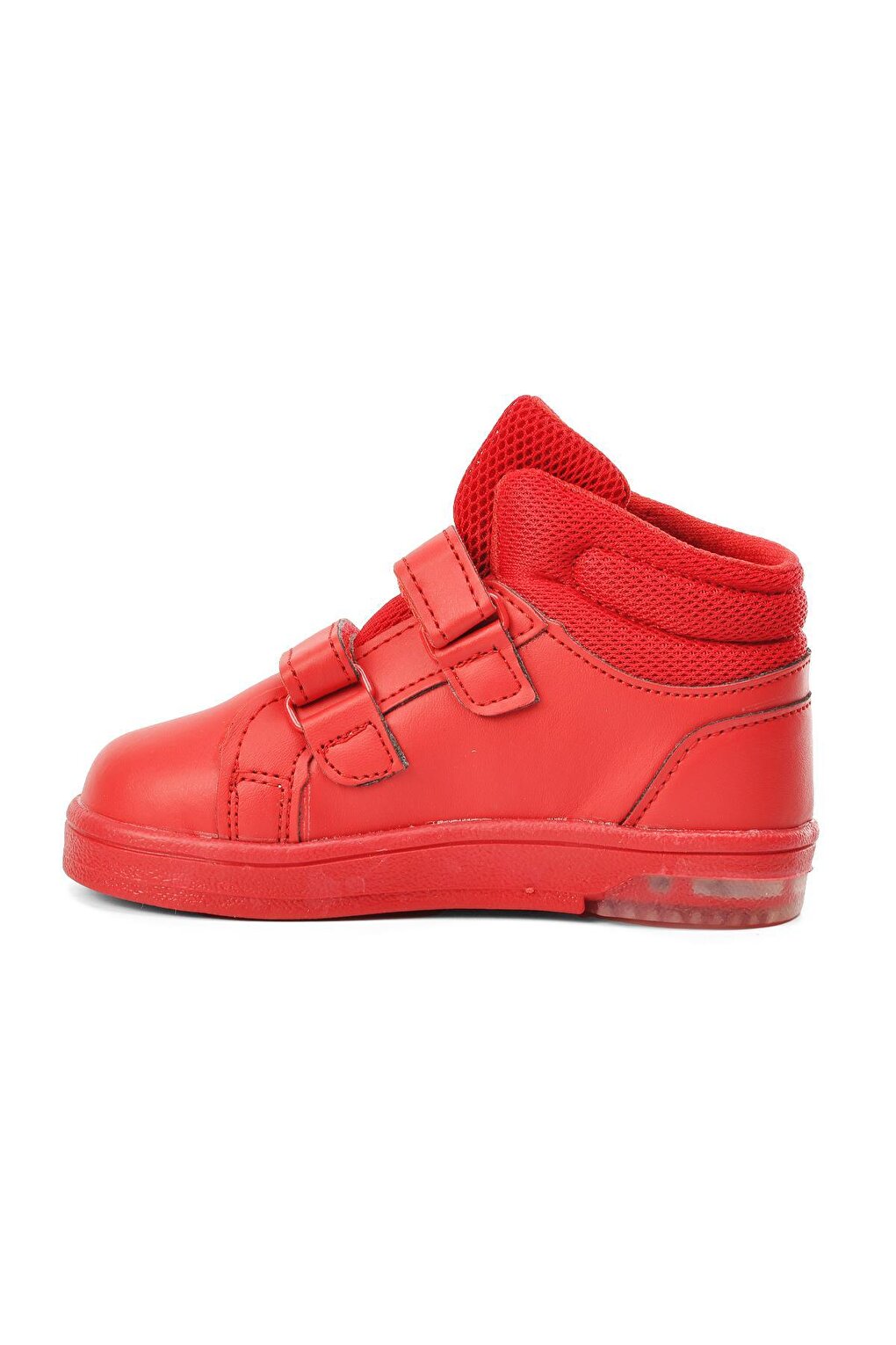 Red Velcro Kids Ankle Sneaker Pepe Long-B