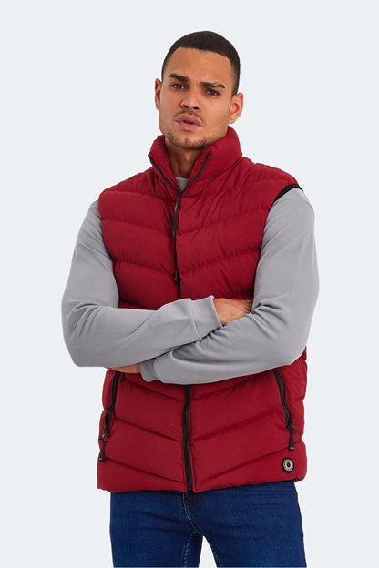 HAMMER I Men's Puffer Vest Claret Red