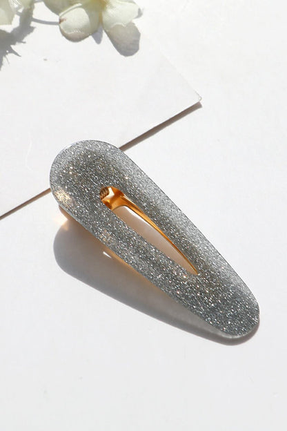 Glitter Silvery Hair Pin Buckle