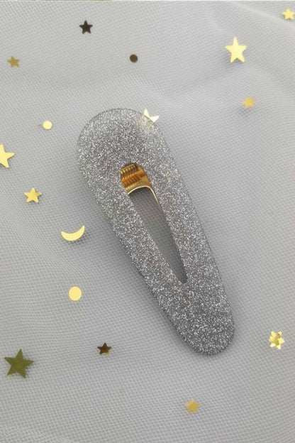 Glitter Silvery Hair Pin Buckle