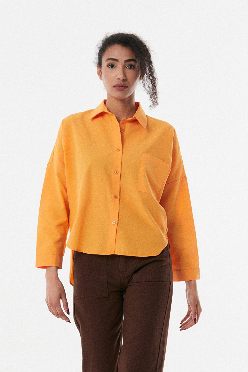 Single Pocket Long Back Shirt