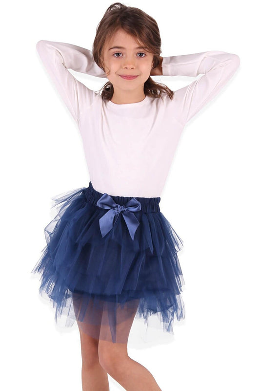 Girl's Tutu Skirt Navy Blue (8-12 Years)