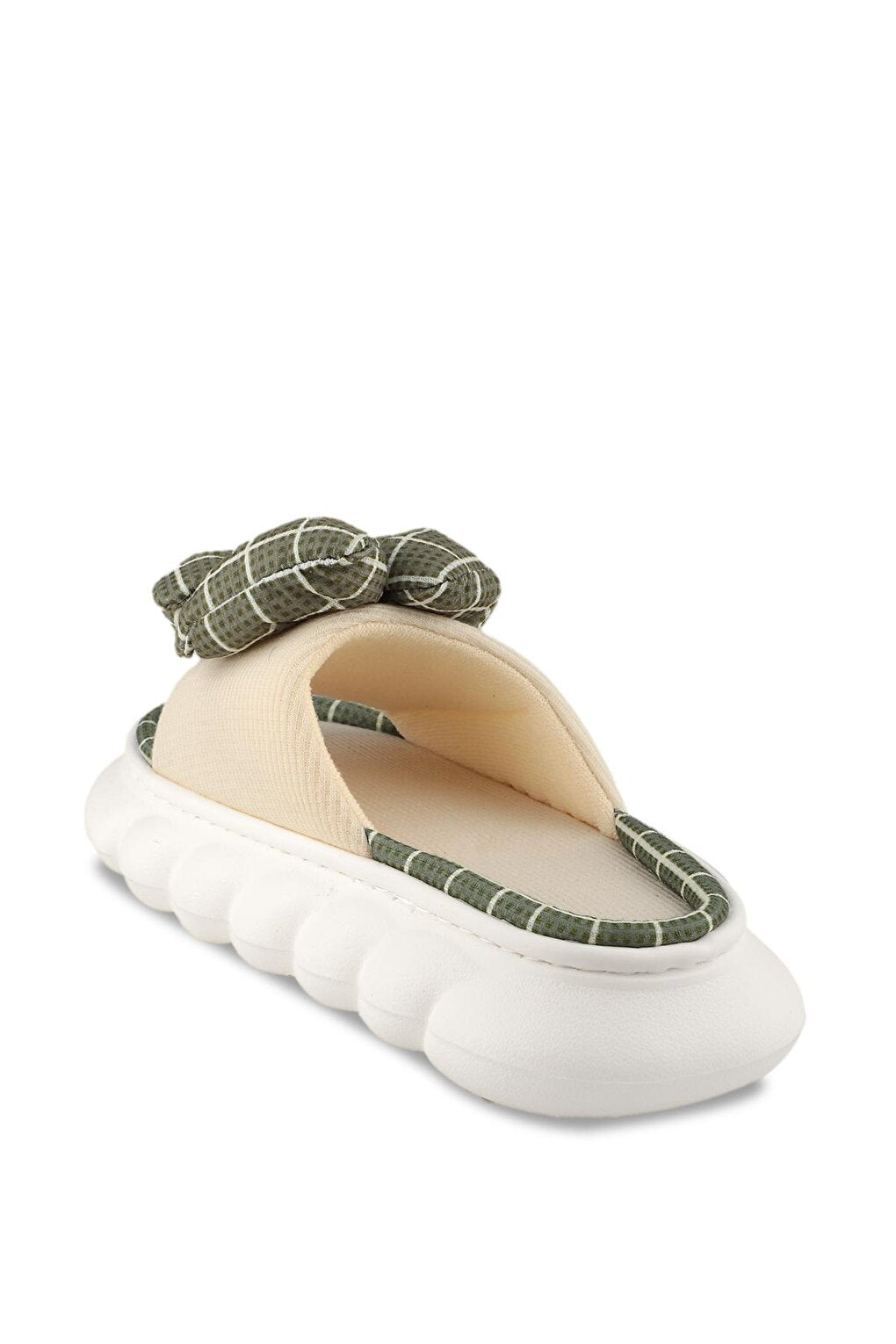 EA22SK028 Women Home Slippers Beige / Green