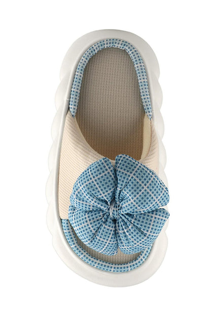 EA22SK028 Women's House Slippers Beige / Blue