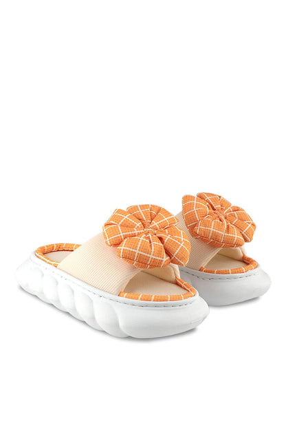 EA22SK028 Women's Home Slippers Beige/Orange