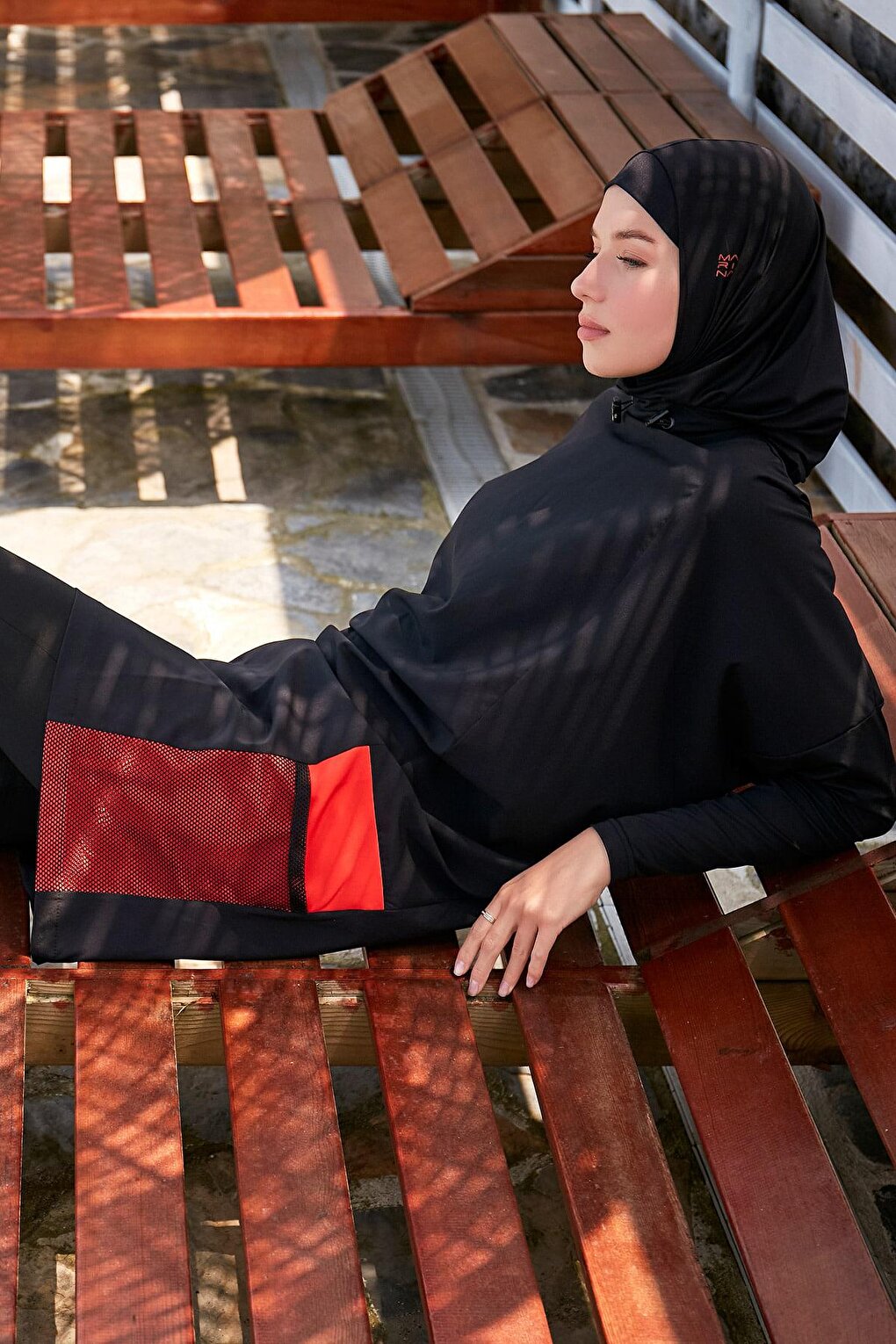 Black Fully Covered Hijab Swimsuit M2323