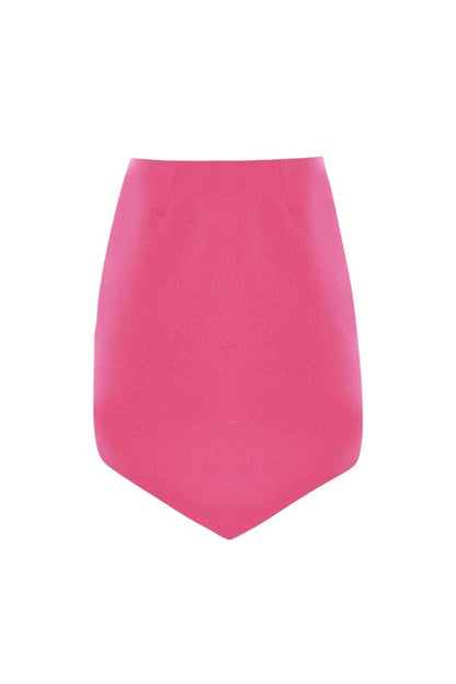 Pink Triangle Cut Mini Skirt