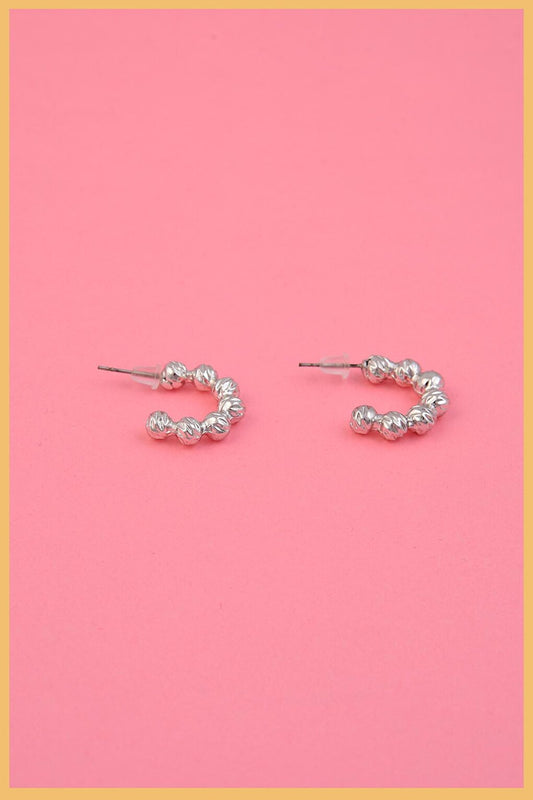 Silver Plated Bubble Earring