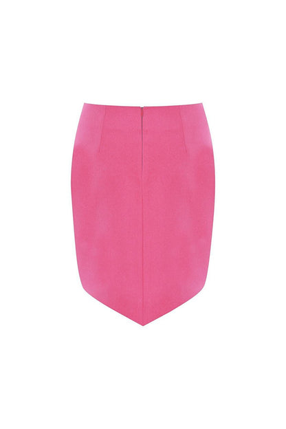 Pink Triangle Cut Mini Skirt