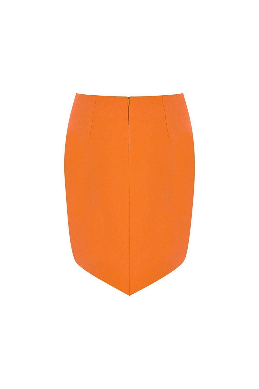 Orange Triangle Cut Mini Skirt