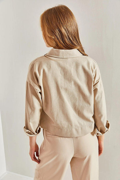 Women's Double Pocket Gabardine Jacket