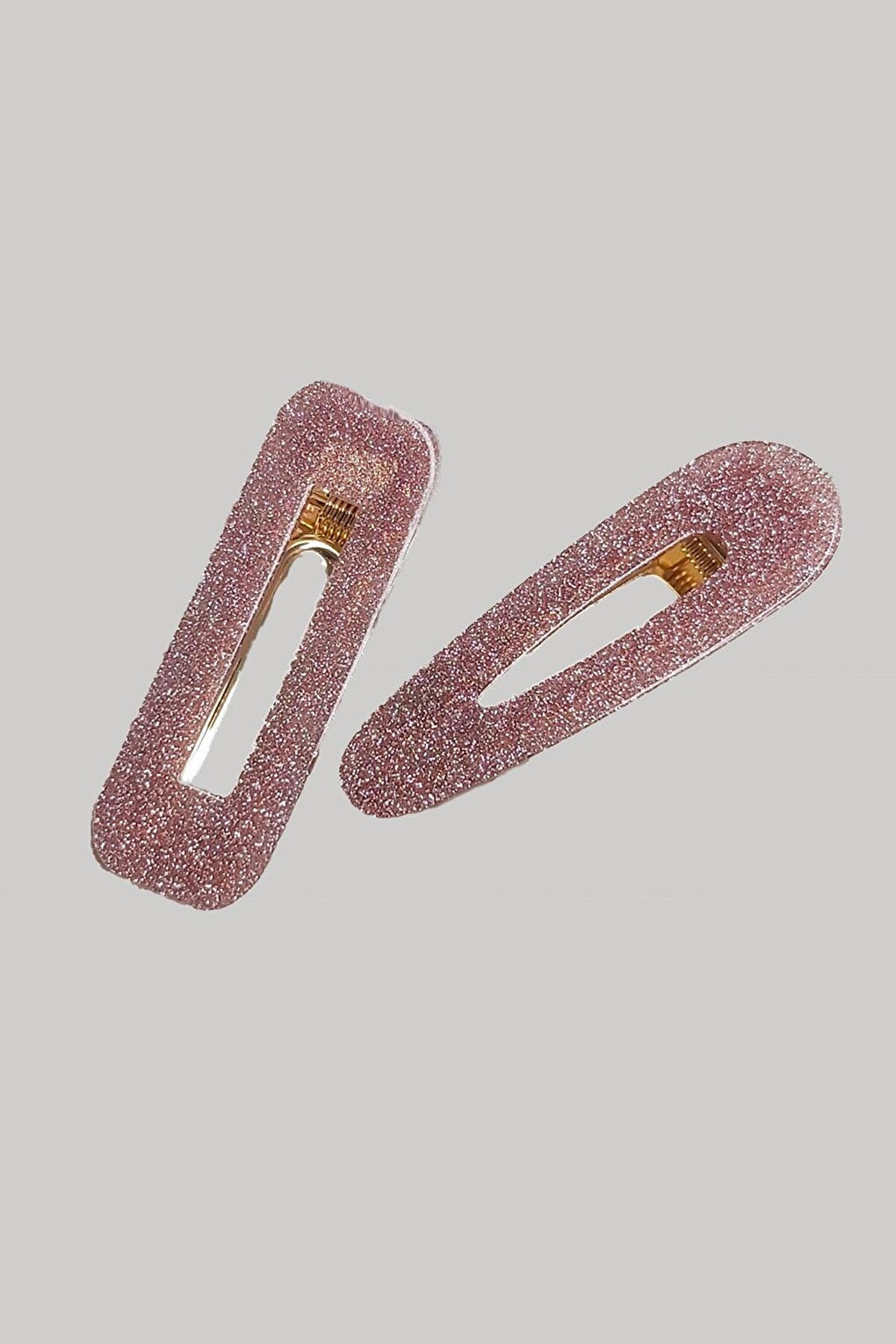 Asymmetrical Glitter Acetate Collet Clasp Set 2 Pack