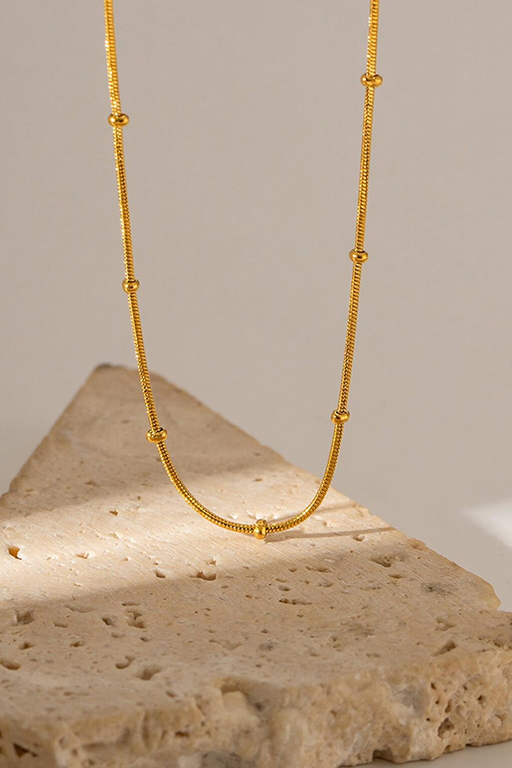 Stainless Steel 18K Gold Plated Bulk Chain Necklace