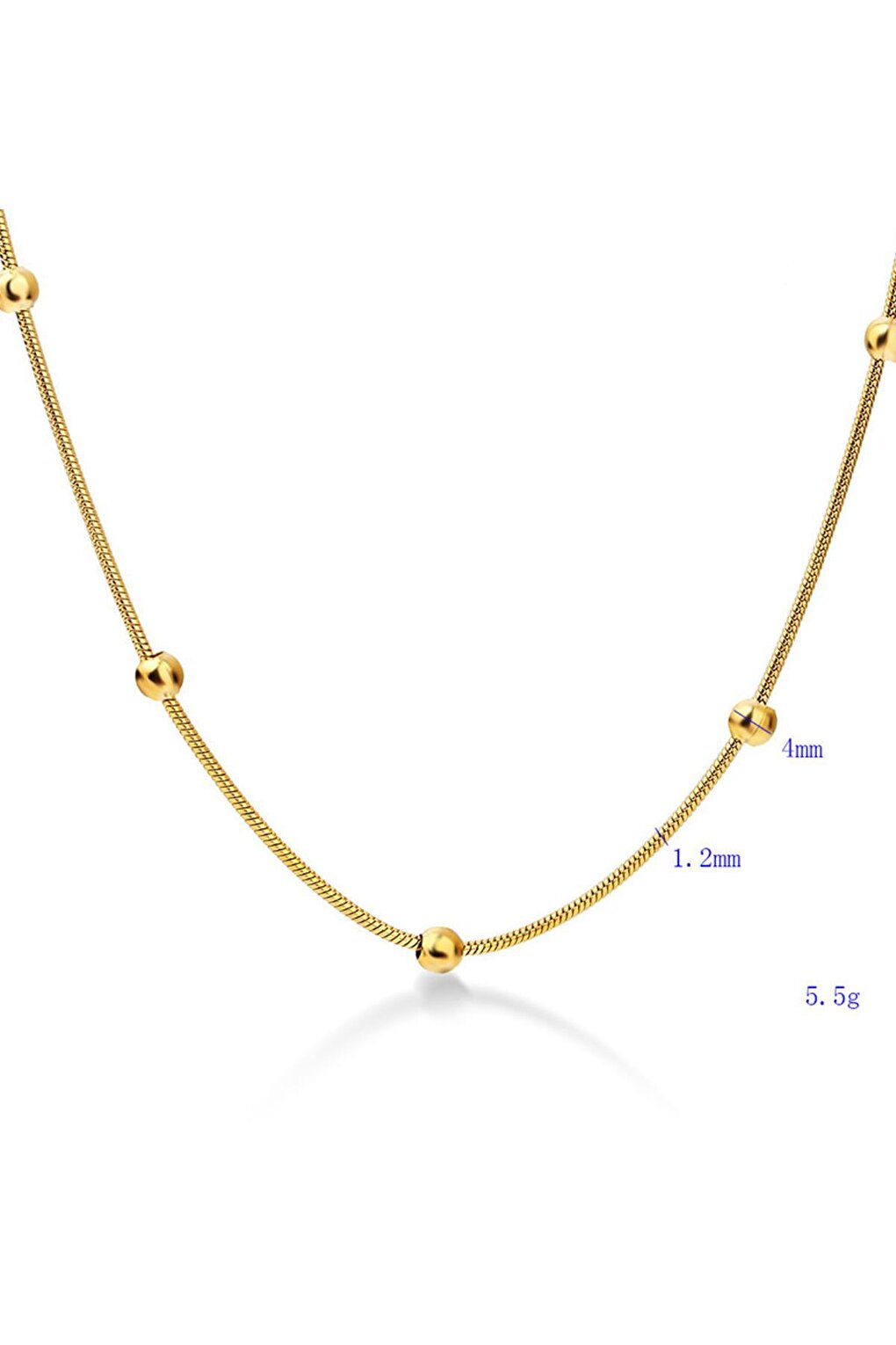 Stainless Steel 18K Gold Plated Bulk Chain Necklace