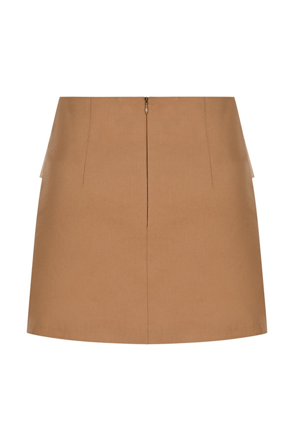 Camel Color Cotton Pocket Skirt