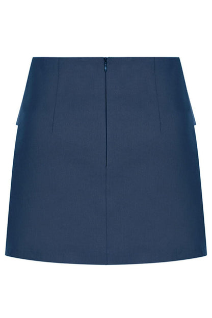 Indigo Color Cotton Pocket Skirt